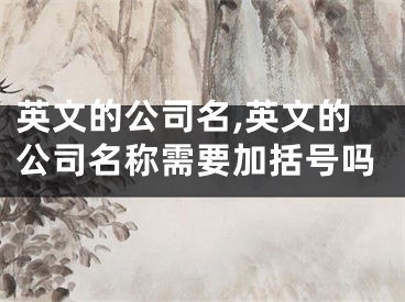 英文的公司名,英文的公司名称需要加括号吗