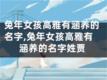 兔年女孩高雅有涵养的名字,兔年女孩高雅有涵养的名字姓贾