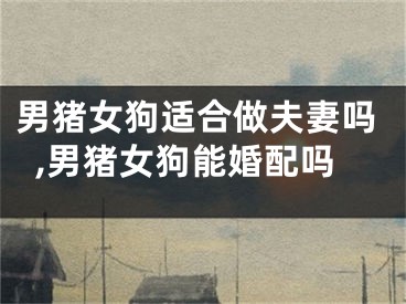 男猪女狗适合做夫妻吗,男猪女狗能婚配吗
