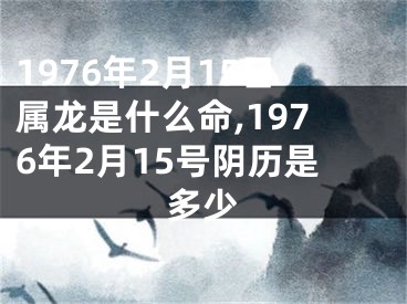 1976年2月15日属龙是什么命,1976年2月15号阴历是多少