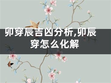 卯穿辰吉凶分析,卯辰穿怎么化解