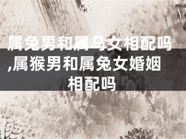 属兔男和属马女相配吗,属猴男和属兔女婚姻相配吗