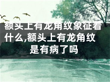 额头上有龙角纹象征着什么,额头上有龙角纹是有病了吗
