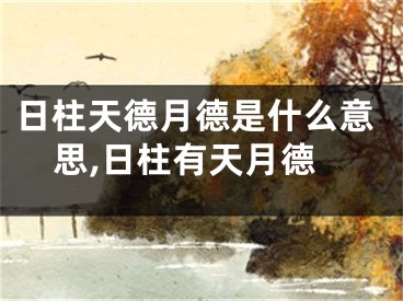 日柱天德月德是什么意思,日柱有天月德