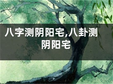 八字测阴阳宅,八卦测阴阳宅