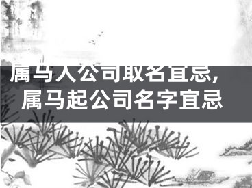 属马人公司取名宜忌,属马起公司名字宜忌