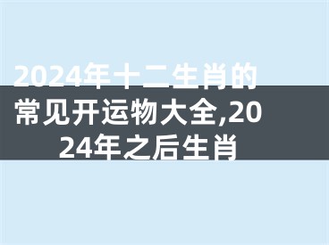 2024年十二生肖的常见开运物大全,2024年之后生肖