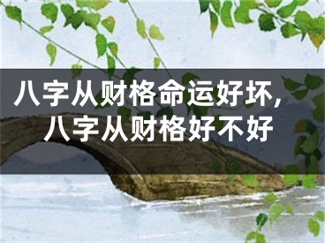 八字从财格命运好坏,八字从财格好不好