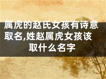 属虎的赵氏女孩有诗意取名,姓赵属虎女孩该取什么名字