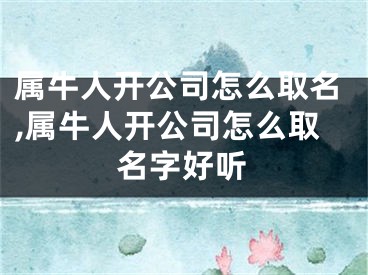 属牛人开公司怎么取名,属牛人开公司怎么取名字好听