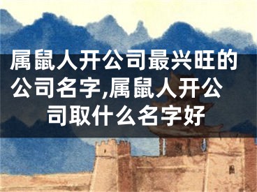 属鼠人开公司最兴旺的公司名字,属鼠人开公司取什么名字好