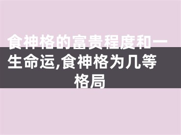 食神格的富贵程度和一生命运,食神格为几等格局