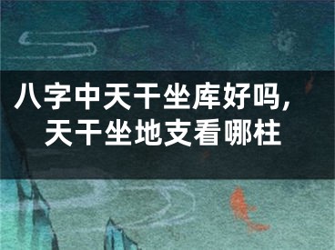 八字中天干坐库好吗,天干坐地支看哪柱