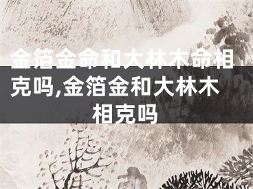 金箔金命和大林木命相克吗,金箔金和大林木相克吗