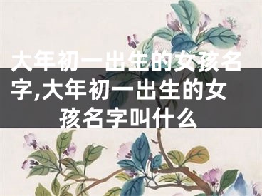 大年初一出生的女孩名字,大年初一出生的女孩名字叫什么