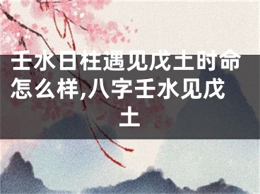 壬水日柱遇见戊土时命怎么样,八字壬水见戊土