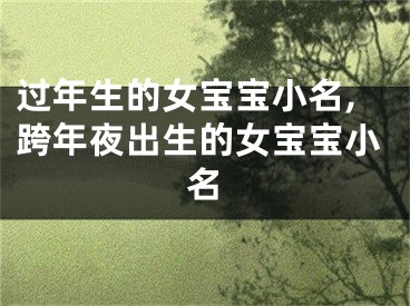 过年生的女宝宝小名,跨年夜出生的女宝宝小名