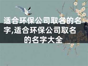 适合环保公司取名的名字,适合环保公司取名的名字大全