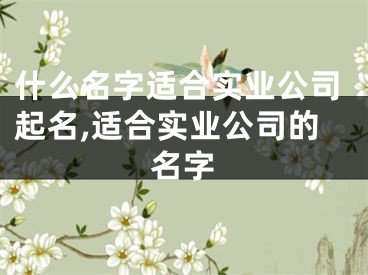什么名字适合实业公司起名,适合实业公司的名字