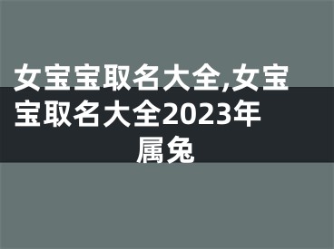 女宝宝取名大全,女宝宝取名大全2023年属兔