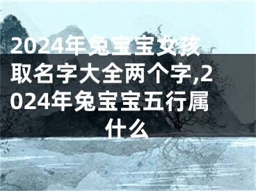2024年兔宝宝女孩取名字大全两个字,2024年兔宝宝五行属什么