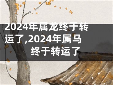 2024年属龙终于转运了,2024年属马终于转运了