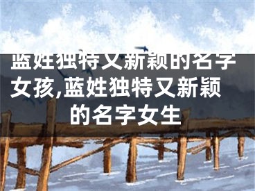 蓝姓独特又新颖的名字女孩,蓝姓独特又新颖的名字女生