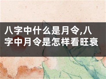 八字中什么是月令,八字中月令是怎样看旺衰