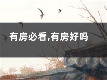 有房必看,有房好吗