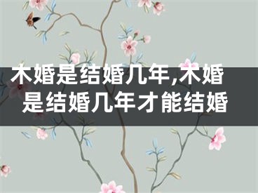 木婚是结婚几年,木婚是结婚几年才能结婚
