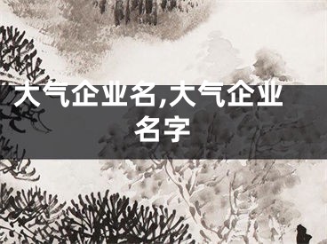 大气企业名,大气企业名字
