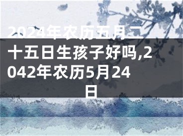 2024年农历五月二十五日生孩子好吗,2042年农历5月24日