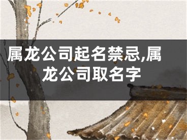 属龙公司起名禁忌,属龙公司取名字