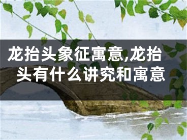 龙抬头象征寓意,龙抬头有什么讲究和寓意