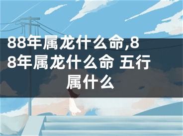88年属龙什么命,88年属龙什么命 五行属什么