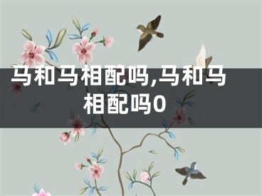 马和马相配吗,马和马相配吗0