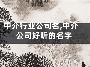 中介行业公司名,中介公司好听的名字