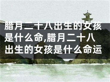 腊月二十八出生的女孩是什么命,腊月二十八出生的女孩是什么命运