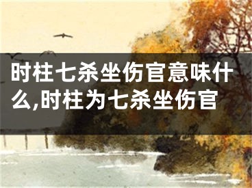 时柱七杀坐伤官意味什么,时柱为七杀坐伤官