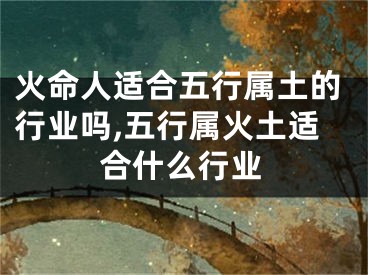 火命人适合五行属土的行业吗,五行属火土适合什么行业