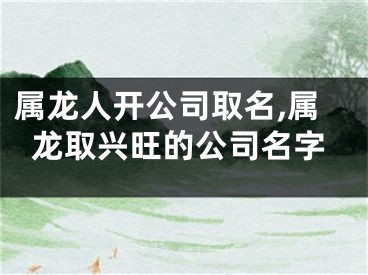 属龙人开公司取名,属龙取兴旺的公司名字