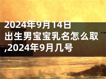 2024年9月14日出生男宝宝乳名怎么取,2024年9月几号