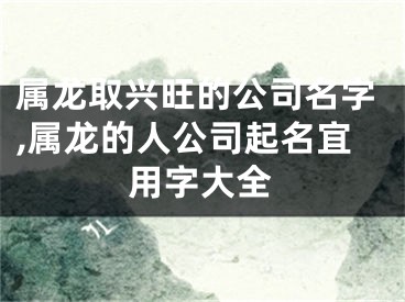 属龙取兴旺的公司名字,属龙的人公司起名宜用字大全