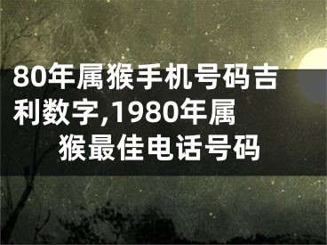 80年属猴手机号码吉利数字,1980年属猴最佳电话号码