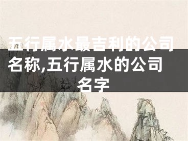 五行属水最吉利的公司名称,五行属水的公司名字