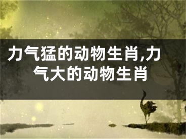 力气猛的动物生肖,力气大的动物生肖