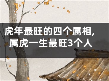 虎年最旺的四个属相,属虎一生最旺3个人