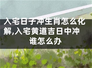 入宅日子冲生肖怎么化解,入宅黄道吉日中冲谁怎么办