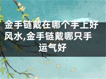 金手链戴在哪个手上好风水,金手链戴哪只手运气好