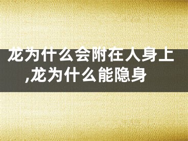 龙为什么会附在人身上,龙为什么能隐身